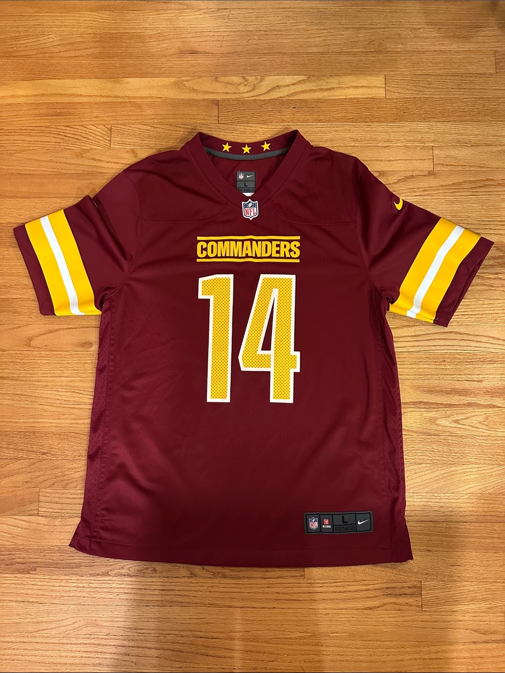 Nike Men's Burgundy and Gold #14 Football Jersey HOWELL